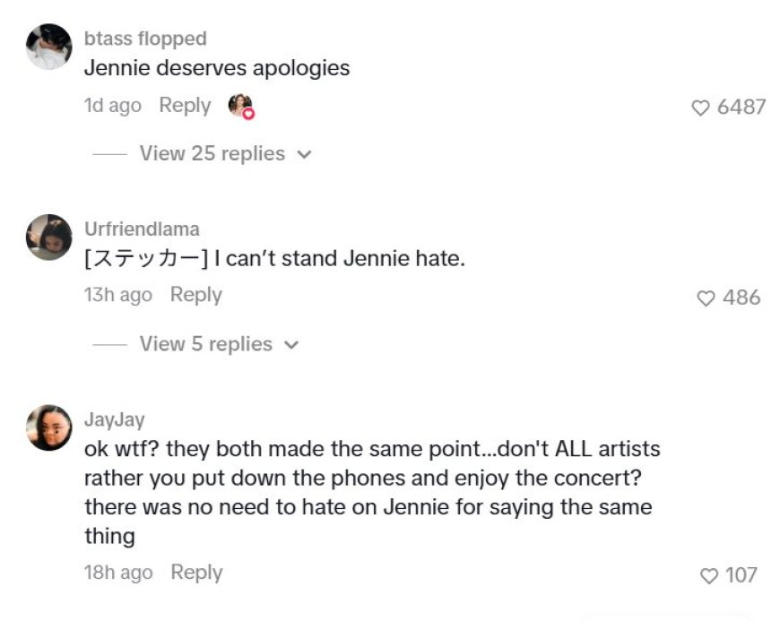 Reactions To BTS V’s And BLACKPINK Jennie’s Matching Concert Comment Ignites Fierce Debate - Photo 5