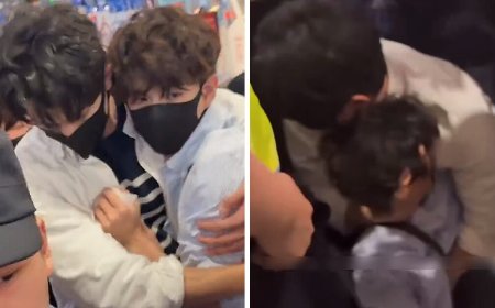 Ayden Sng Jadi Perisai! BL Star *Double Helix* Ditumbangkan Mob Fan di Bandara, Si Tong Terlihat Trauma